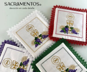 Juego de Palia Litúrgica Bordada en Jacquard